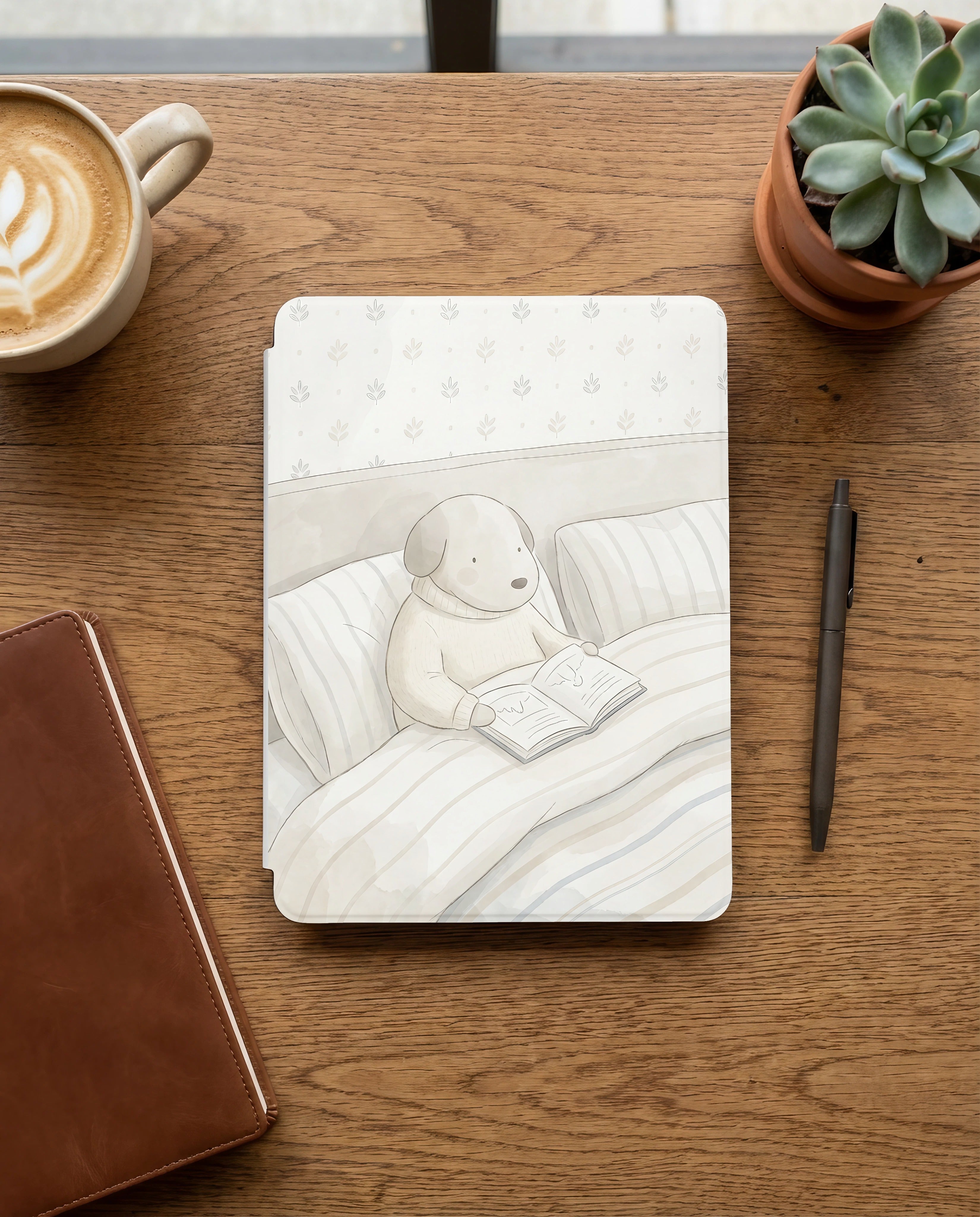 Cute Dog Reading Kindle Case — Adorable Gift for Dog Lovers