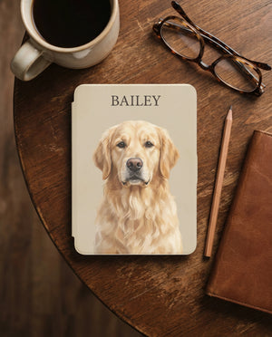 Custom Dog Photo Kindle Case — Minimalist Style Edition