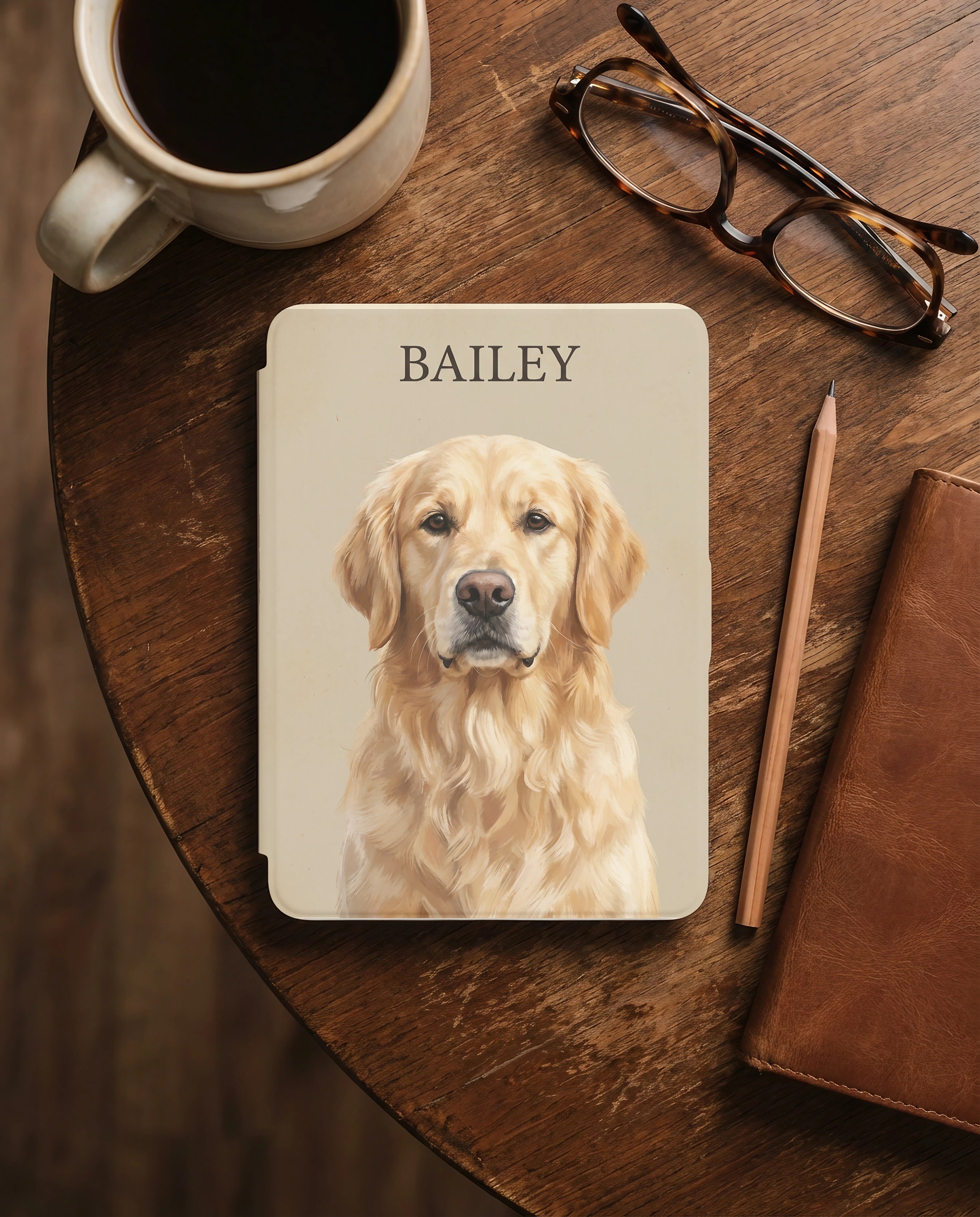 Custom Dog Photo Kindle Case — Minimalist Style Edition