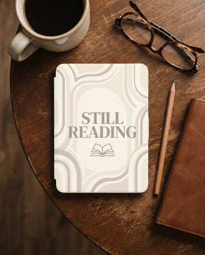 Still Reading Kindle Case — Fits Paperwhite & Colorsoft — Cozy Reader Gift