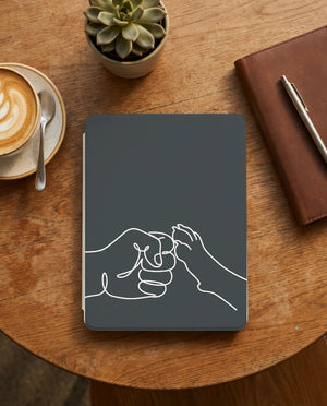 Dog Paw Fist Bump Kindle Case — Minimalist Line Art Gift for Dog Lovers