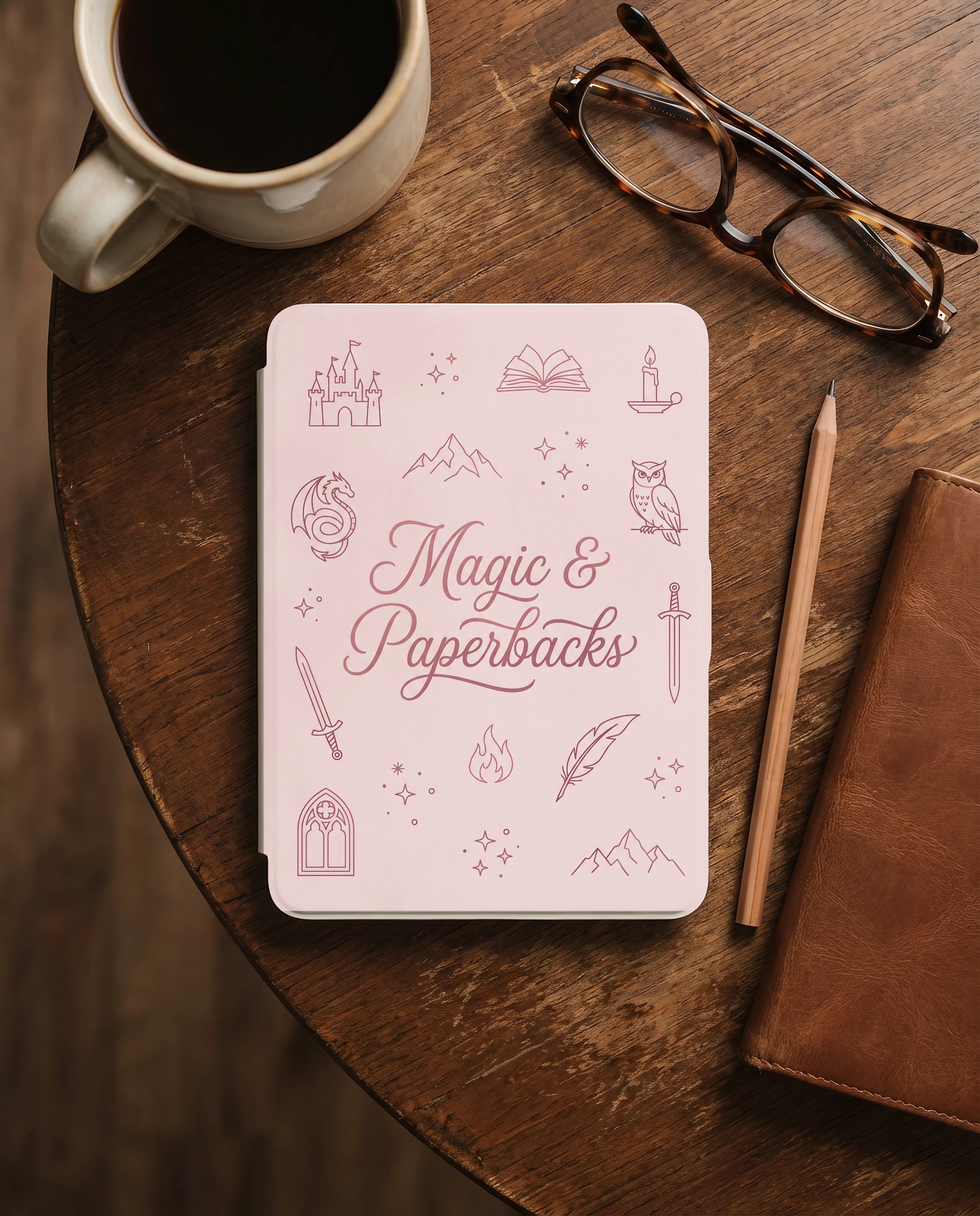 Magic & Paperbacks Kindle Paperwhite Case — Fantasy Reader Dragon Design Gift