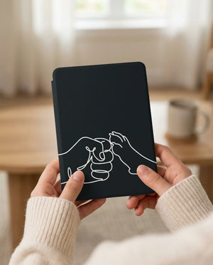 Dog Paw Fist Bump Kindle Case — Minimalist Line Art Gift for Dog Lovers