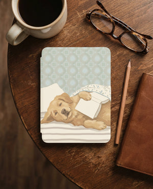 Sleeping Golden Retriever Kindle Case — Fits Paperwhite & Colorsoft — Relaxing Dog Gift