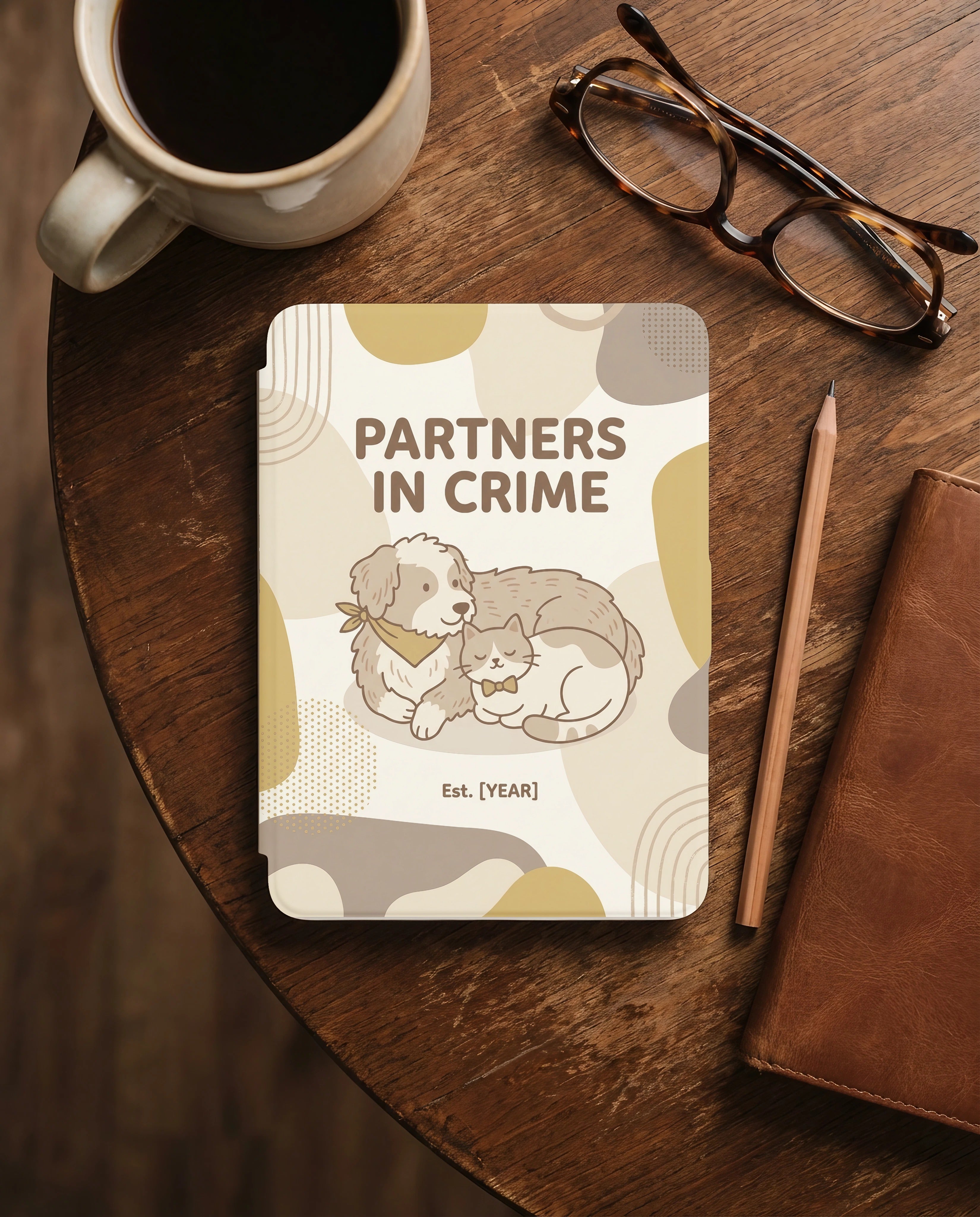 Partners in Crime — Custom Dog & Cat Kindle Case