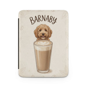 Custom Dog Portrait Kindle Case — Latte Edition