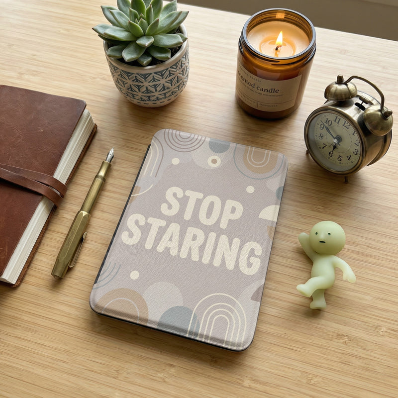 Stop Staring Sarcastic Kindle Case - Anti-Social Reader Gift