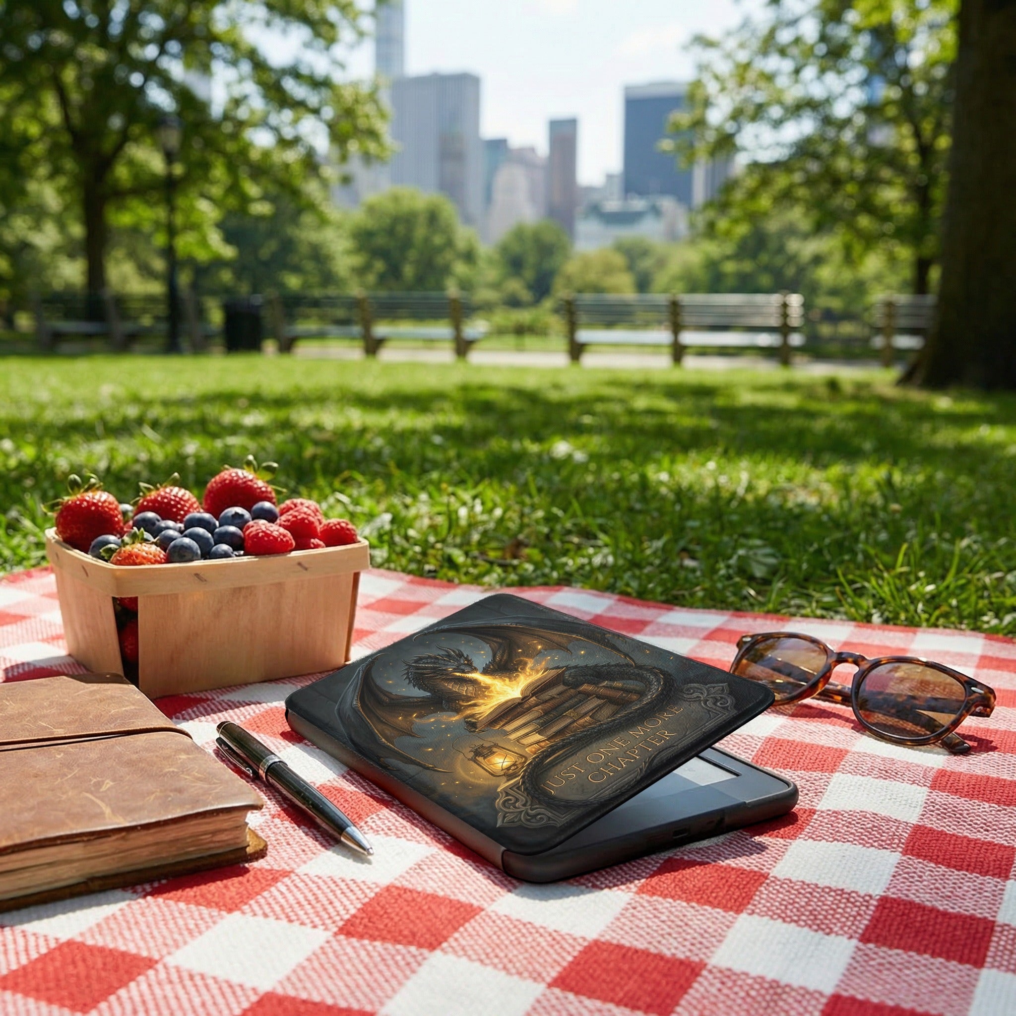 Just One More Chapter Dragon Kindle Case — Reader Gift