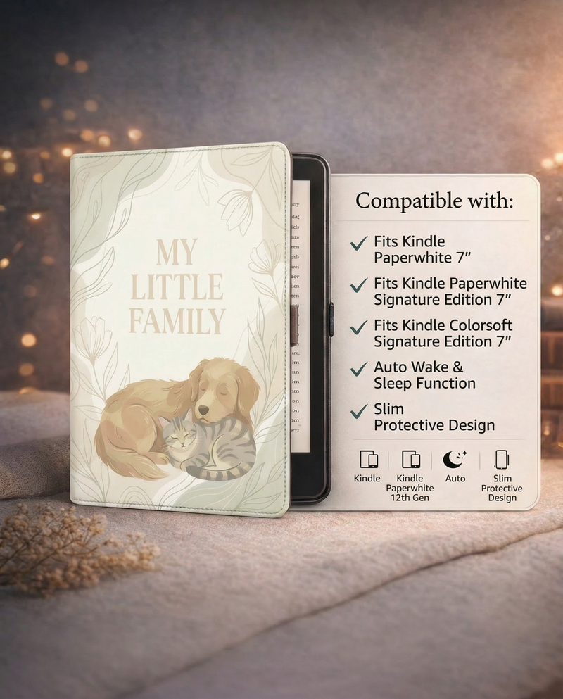 Custom Dog & Cat Kindle Case — My Little Family