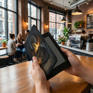 Dragon Guarding Ancient Books Kindle Case — Fantasy Lover Gift