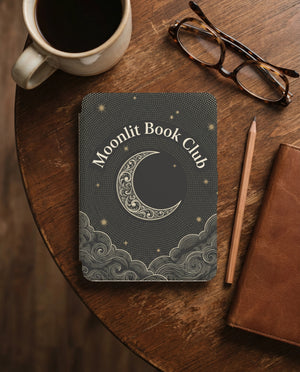 Moonlit Book Club Kindle Case — Ornate Tarot Frame Mystical Design