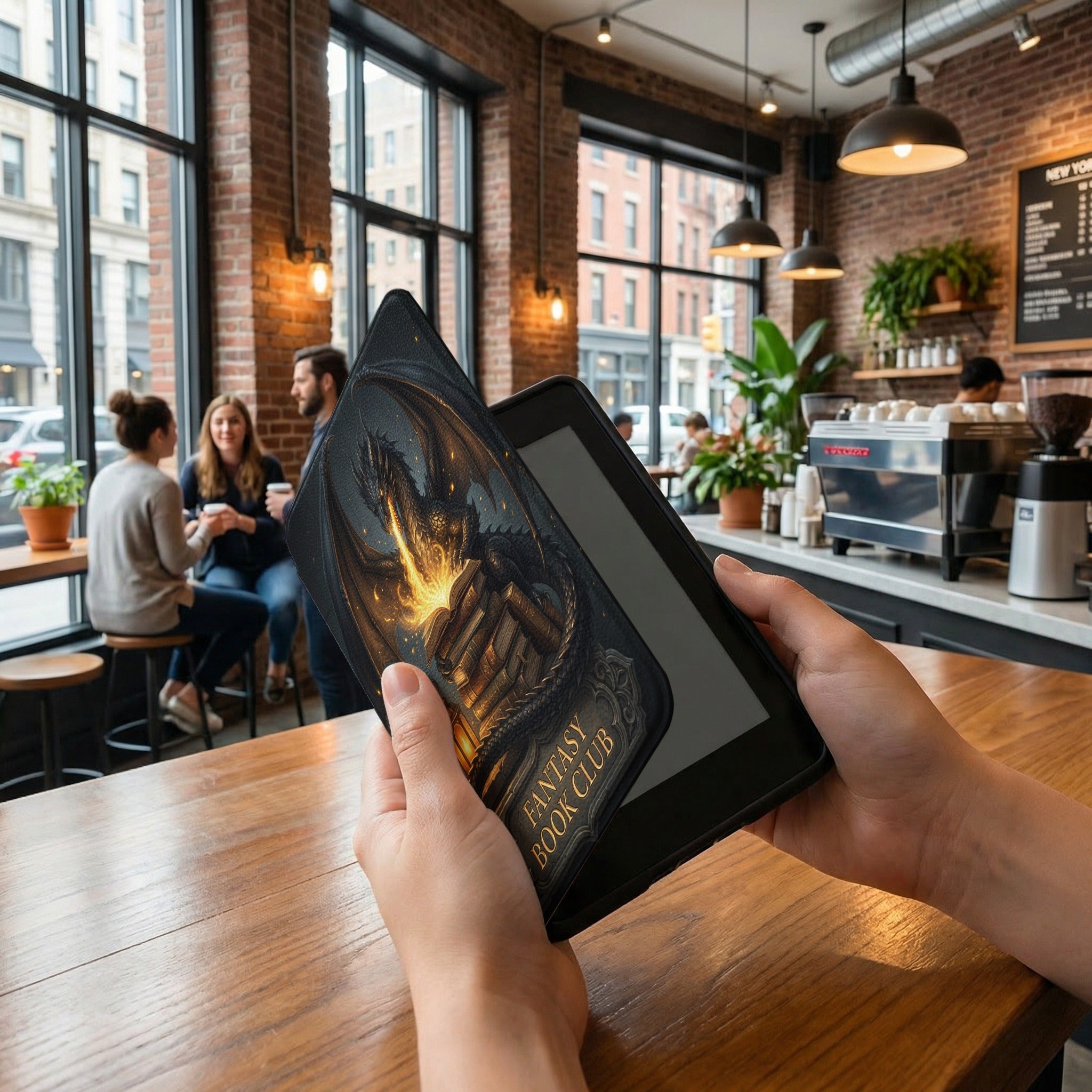 Fantasy Book Club Dragon Kindle Case — Book Lover Gift