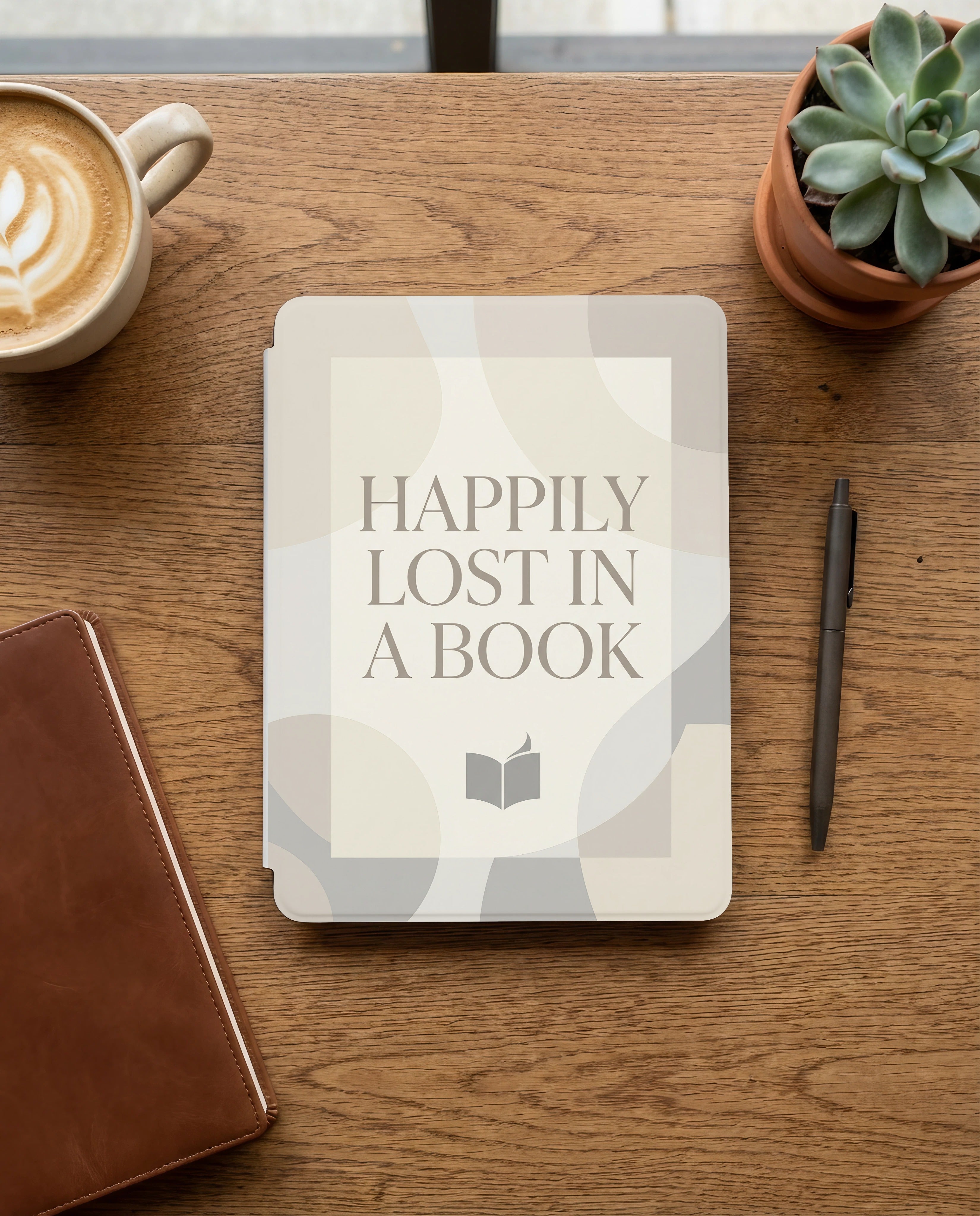 Happily Lost in a Book Kindle Case — Fits Paperwhite & Colorsoft — Bookworm Gift
