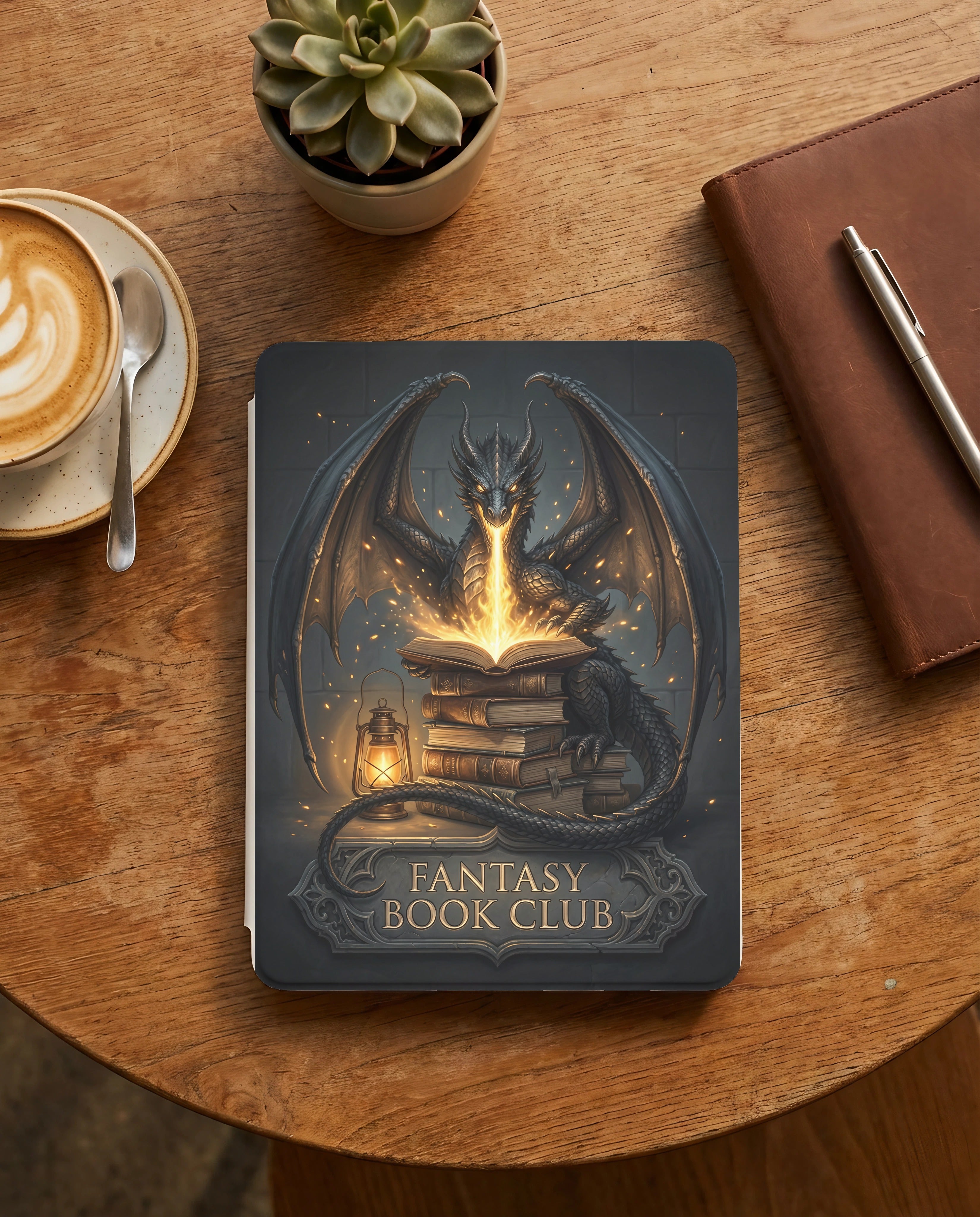 Dragon Fire & Book Club Kindle Case — Fantasy Reader Gift