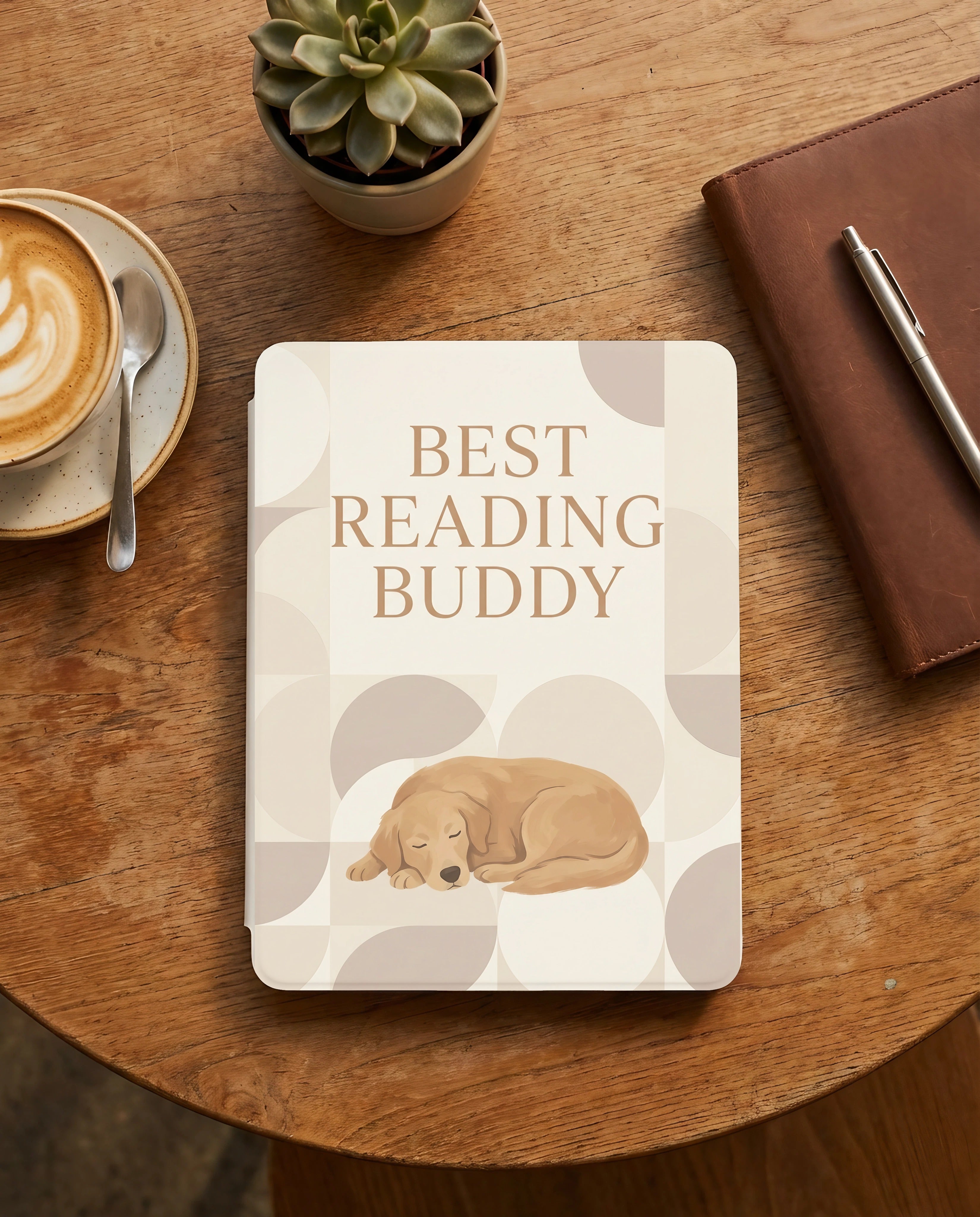 Best Reading Buddy Custom Kindle Case — Sleeping Dog Portrait