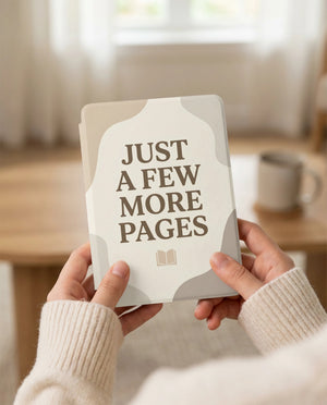 Just a Few More Pages Kindle Case — Cozy Book Lover Gift