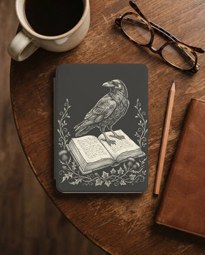 Raven on Book Kindle Case — Gothic Book Lover Gift