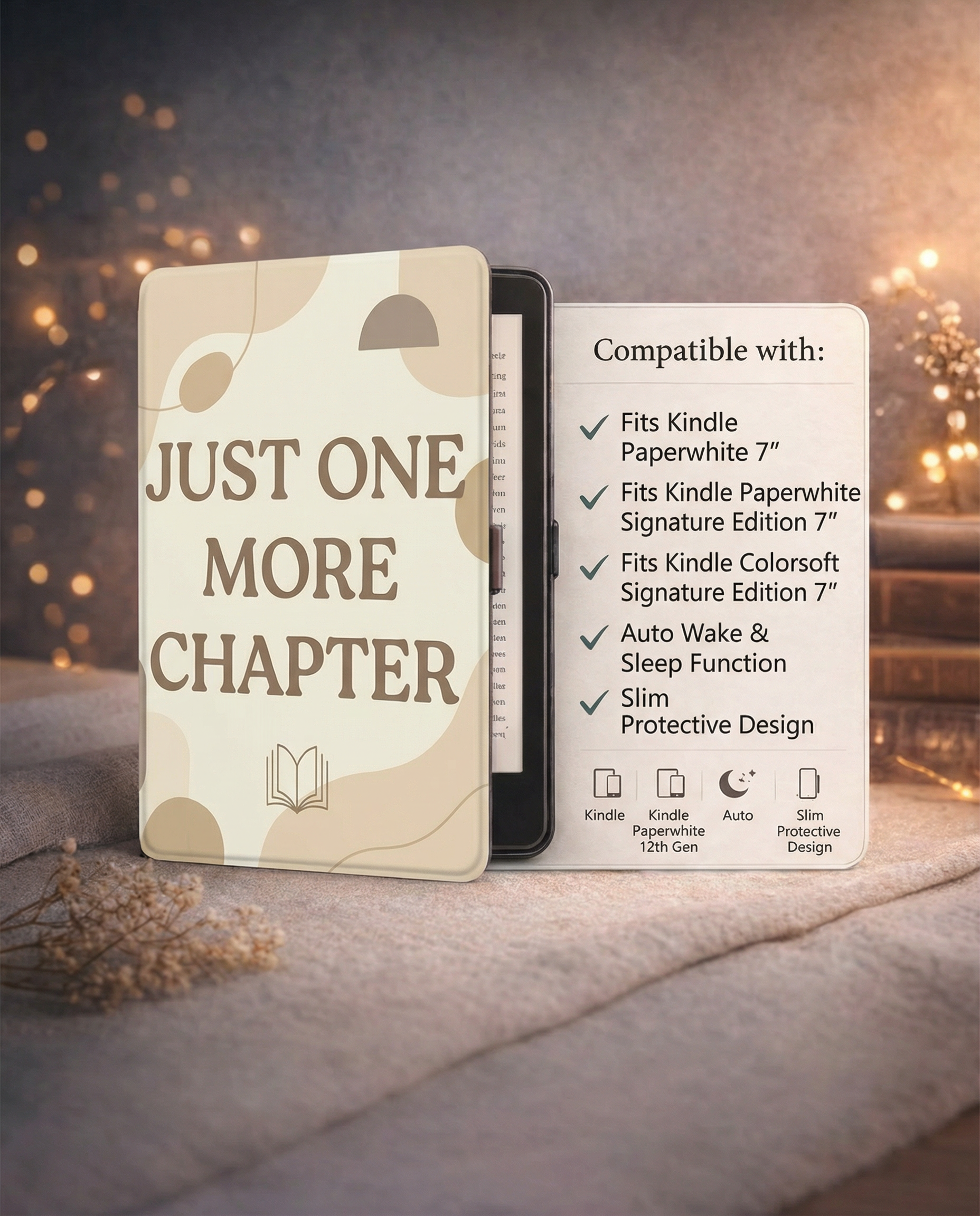 Just One More Chapter Kindle Colorsoft Case - Book Lover Book Lover Gift