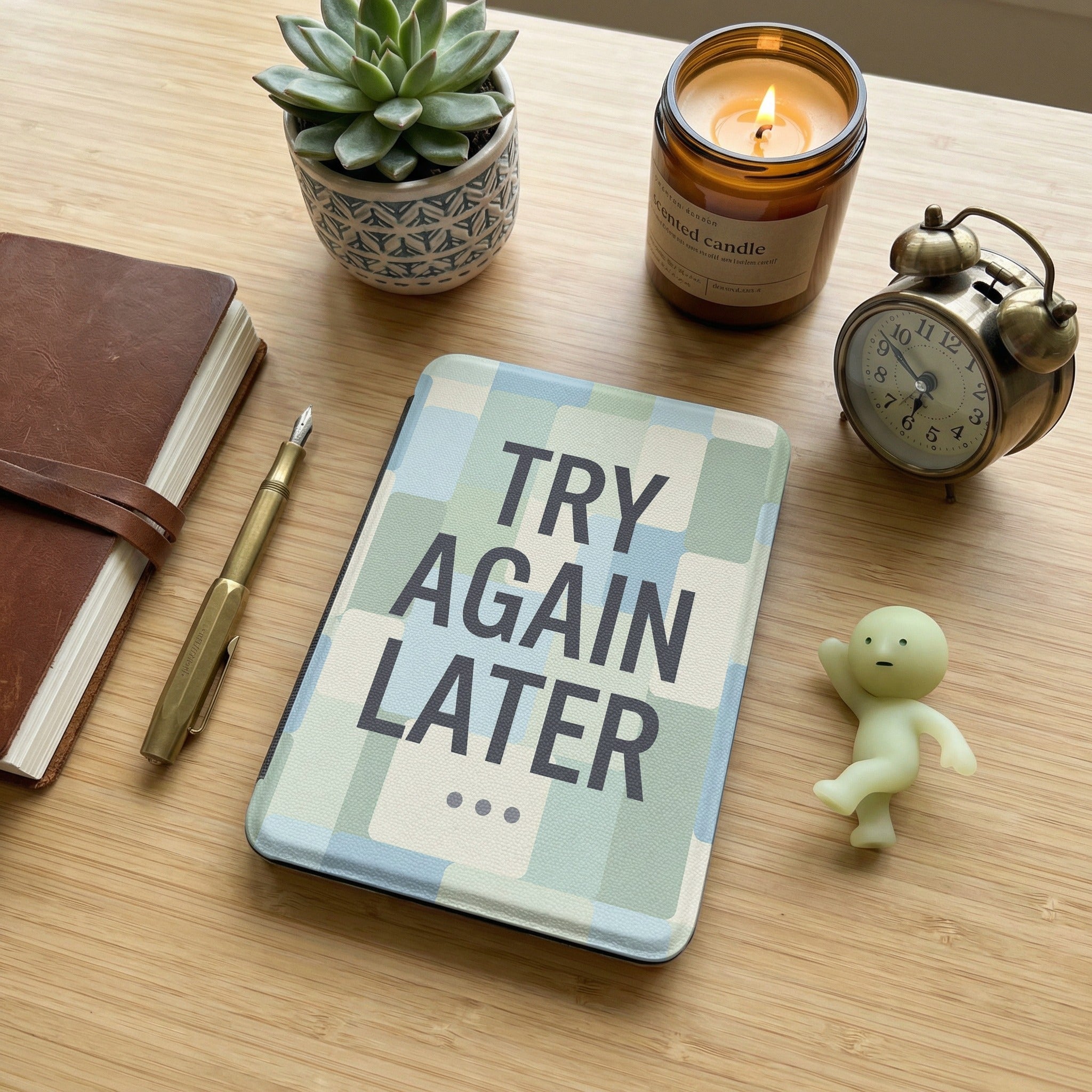 Try Again Later Kindle Case - Fits Paperwhite & Colorsoft - Reader Gift