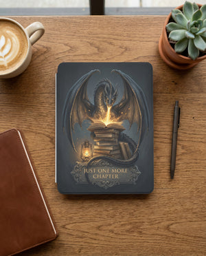 Just One More Chapter Dragon Kindle Case — Fantasy Lover Gift