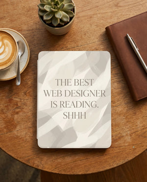 The Best Web Designer Is Reading Kindle Case - Fits Paperwhite & Colorsoft - Developer Gift
