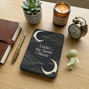 Under the Same Moon Kindle Case — Dual Crescent Romantic