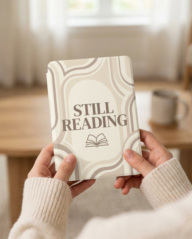 Still Reading Kindle Case — Fits Paperwhite & Colorsoft — Cozy Reader Gift