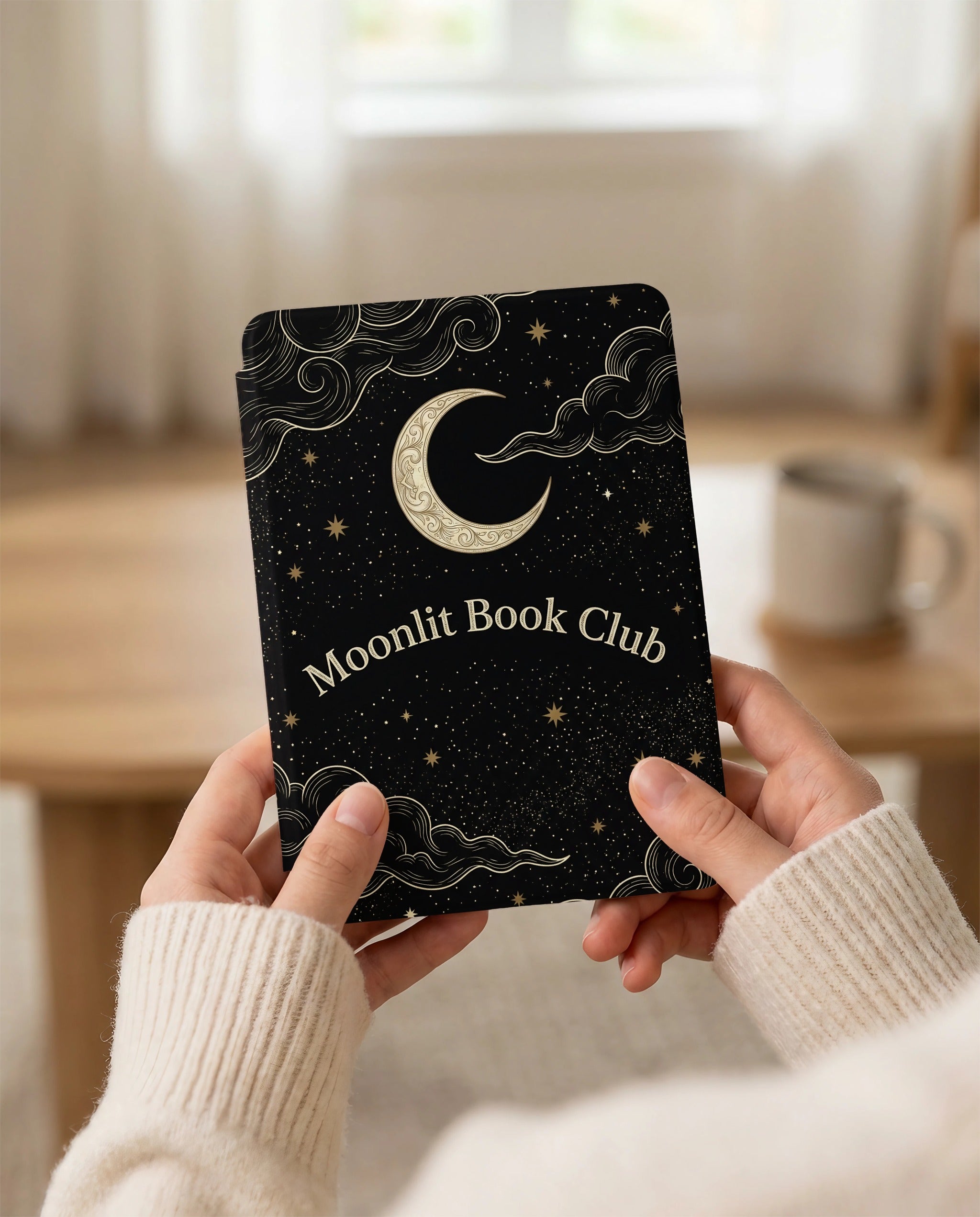 Moonlit Book Club Kindle Paperwhite Case — Dreamy Cloud Sky Design