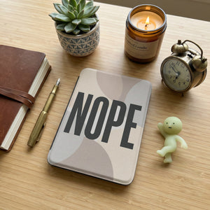 Nope Bold Typography Sarcastic Kindle Case - Sarcastic Reader Gift