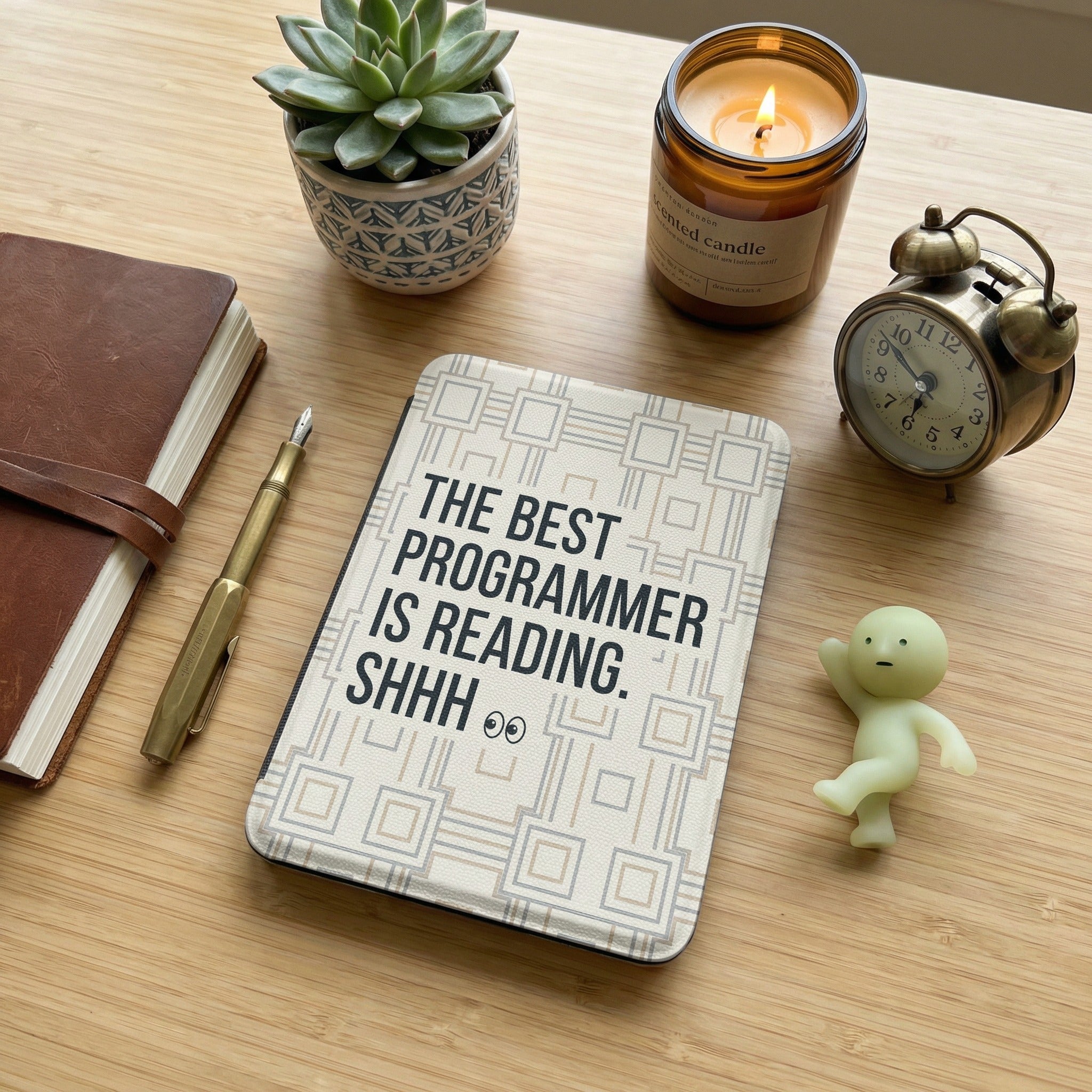 The Best Programmer Is Reading Sarcastic Kindle Case - Coder Gift