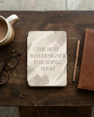 The Best Web Designer Is Reading Kindle Case - Fits Paperwhite & Colorsoft - Developer Gift