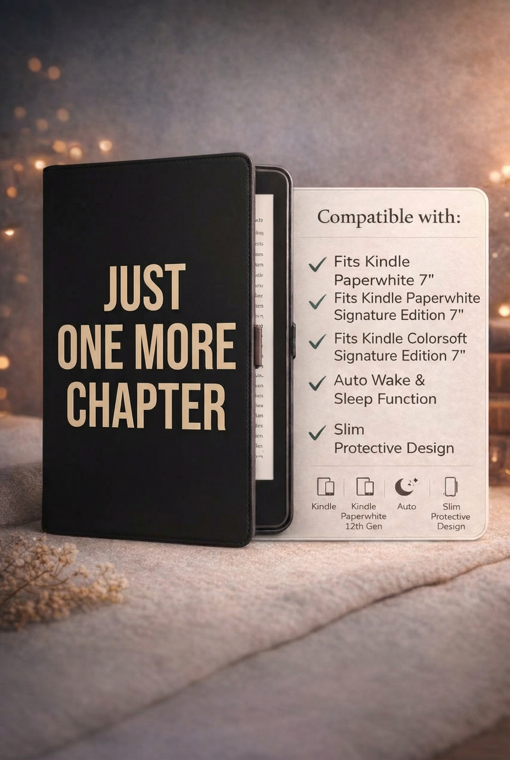 Just One More Chapter Kindle Colorsoft Case - Book Lover Book Lover Gift
