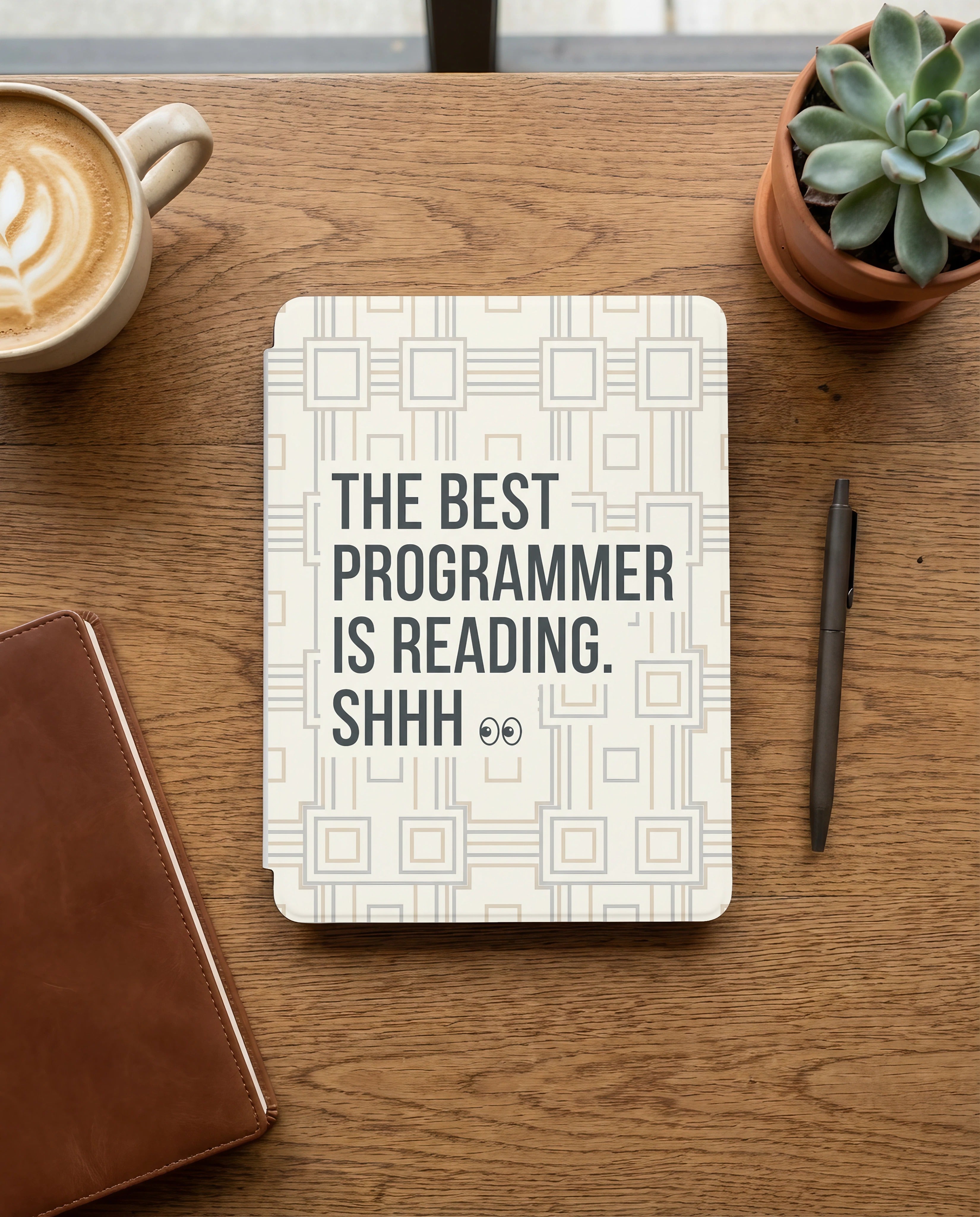 The Best Programmer Is Reading Sarcastic Kindle Case - Coder Gift
