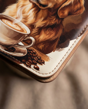 Abstract Personalized Pet Portrait Kindle Paperwhite — Coffee Lovers