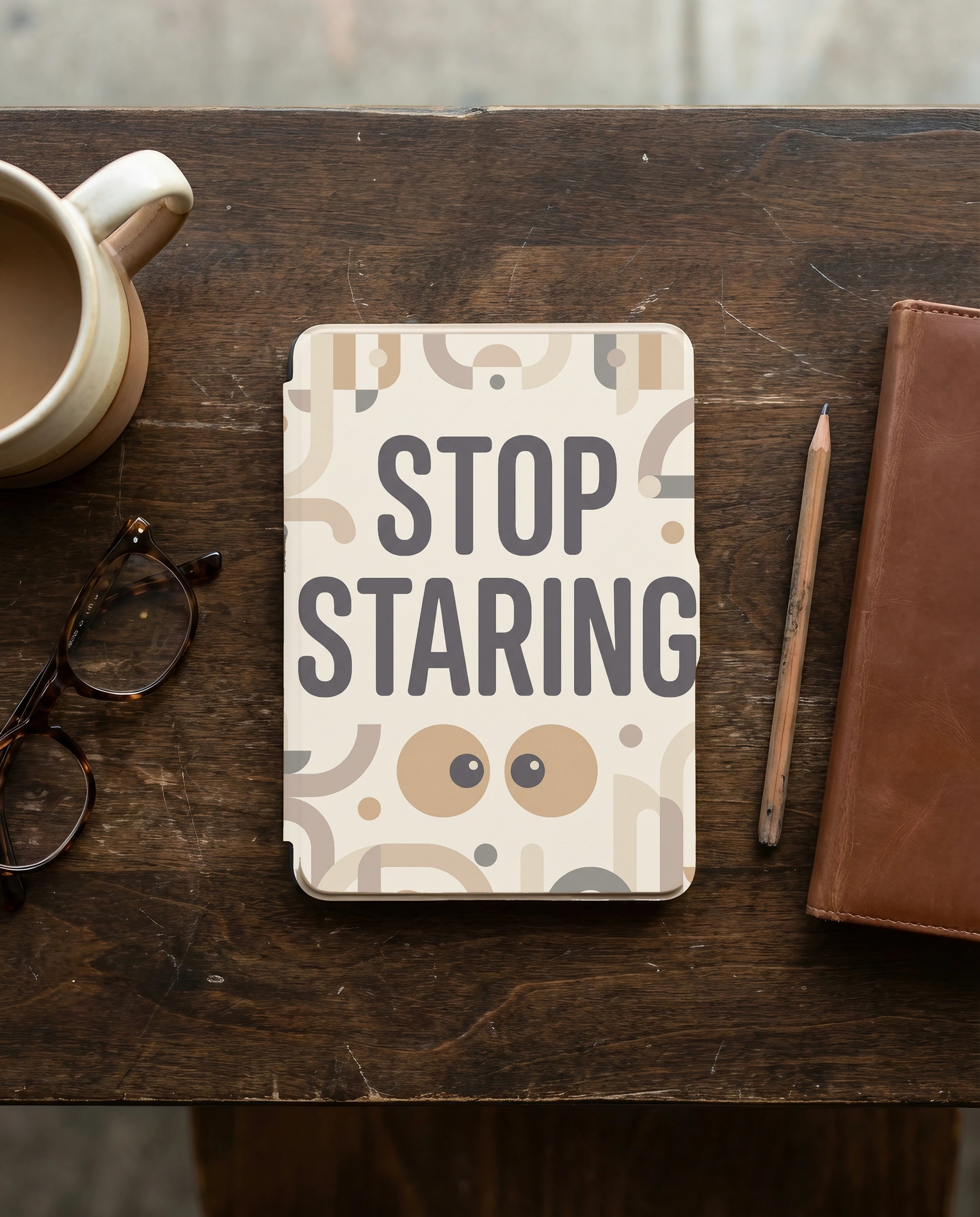 Stop Staring Kindle Case - Fits Paperwhite & Colorsoft - Reader Gift