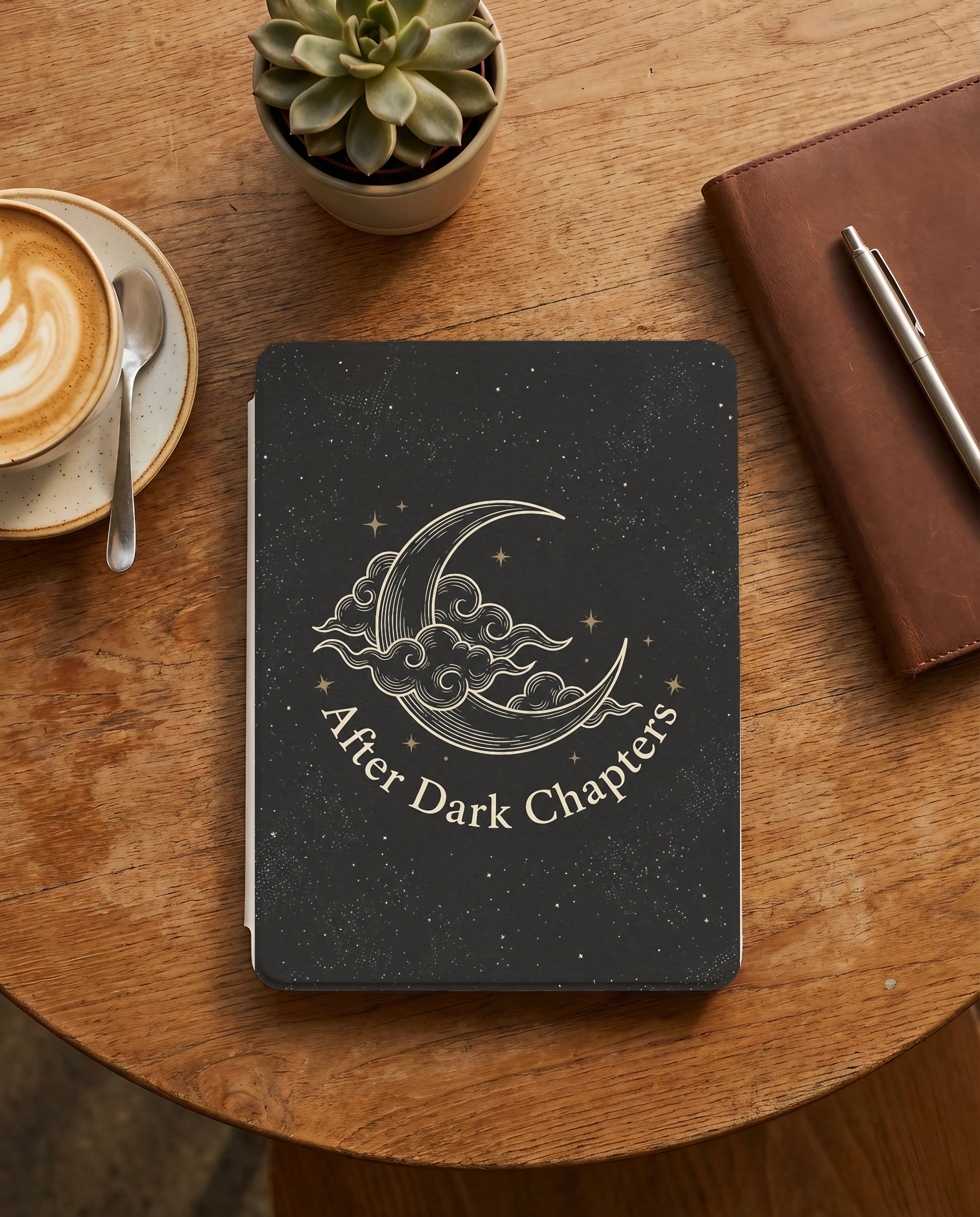 After Dark Chapters Kindle Colorsoft Case — Elegant Minimal Romantic