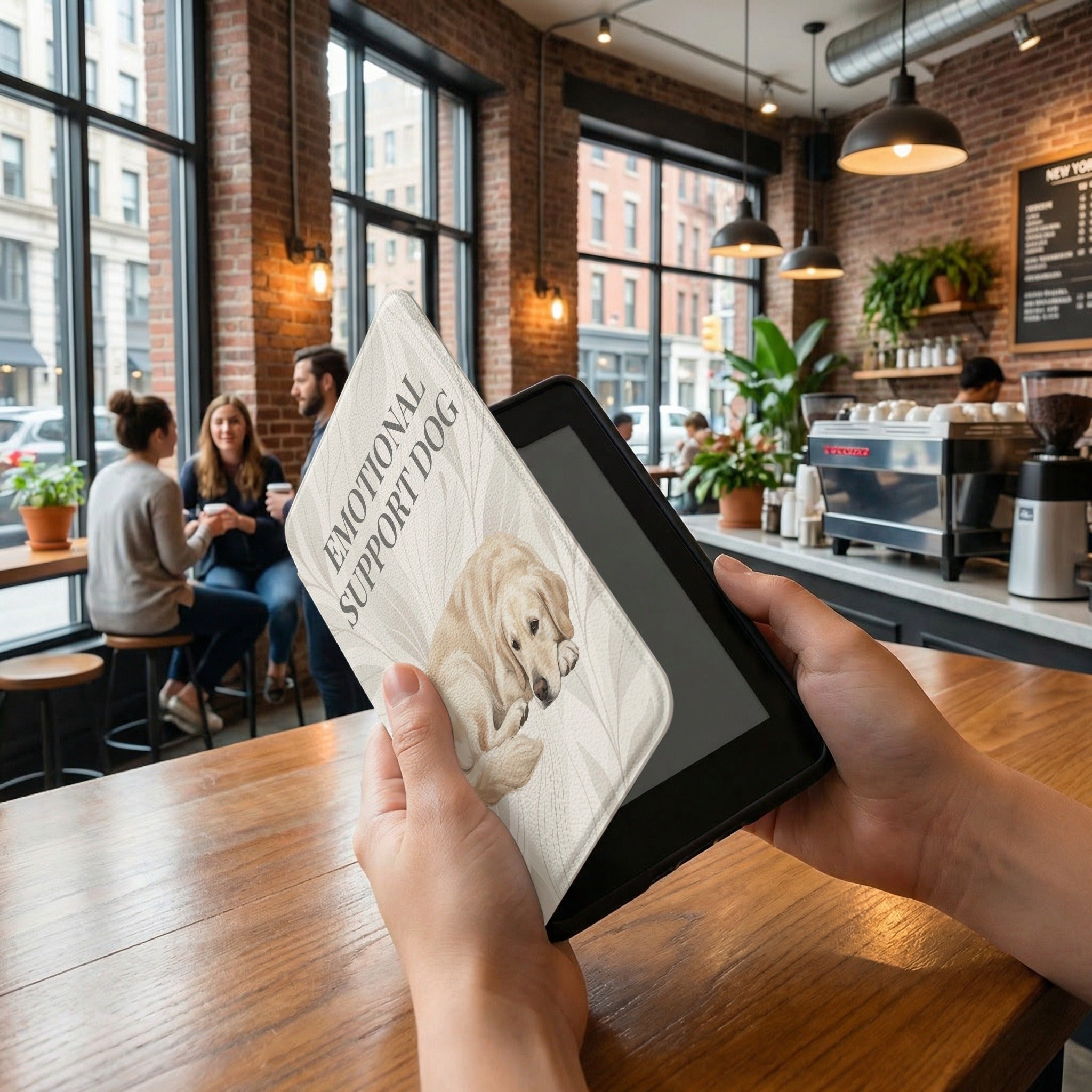 Custom 12th Gen Kindle Case - Emotional Support Dog