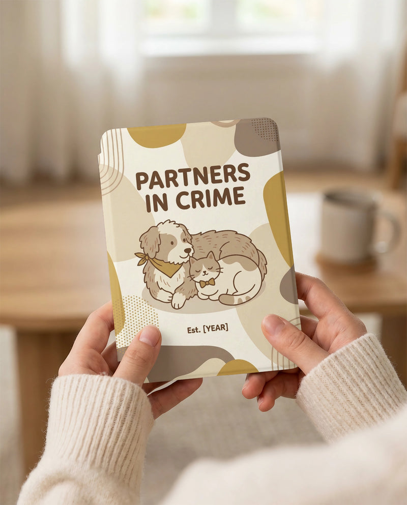 Partners in Crime — Custom Dog & Cat Kindle Case