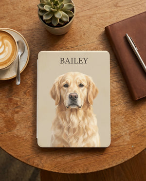 Custom Dog Photo Kindle Case — Minimalist Style Edition