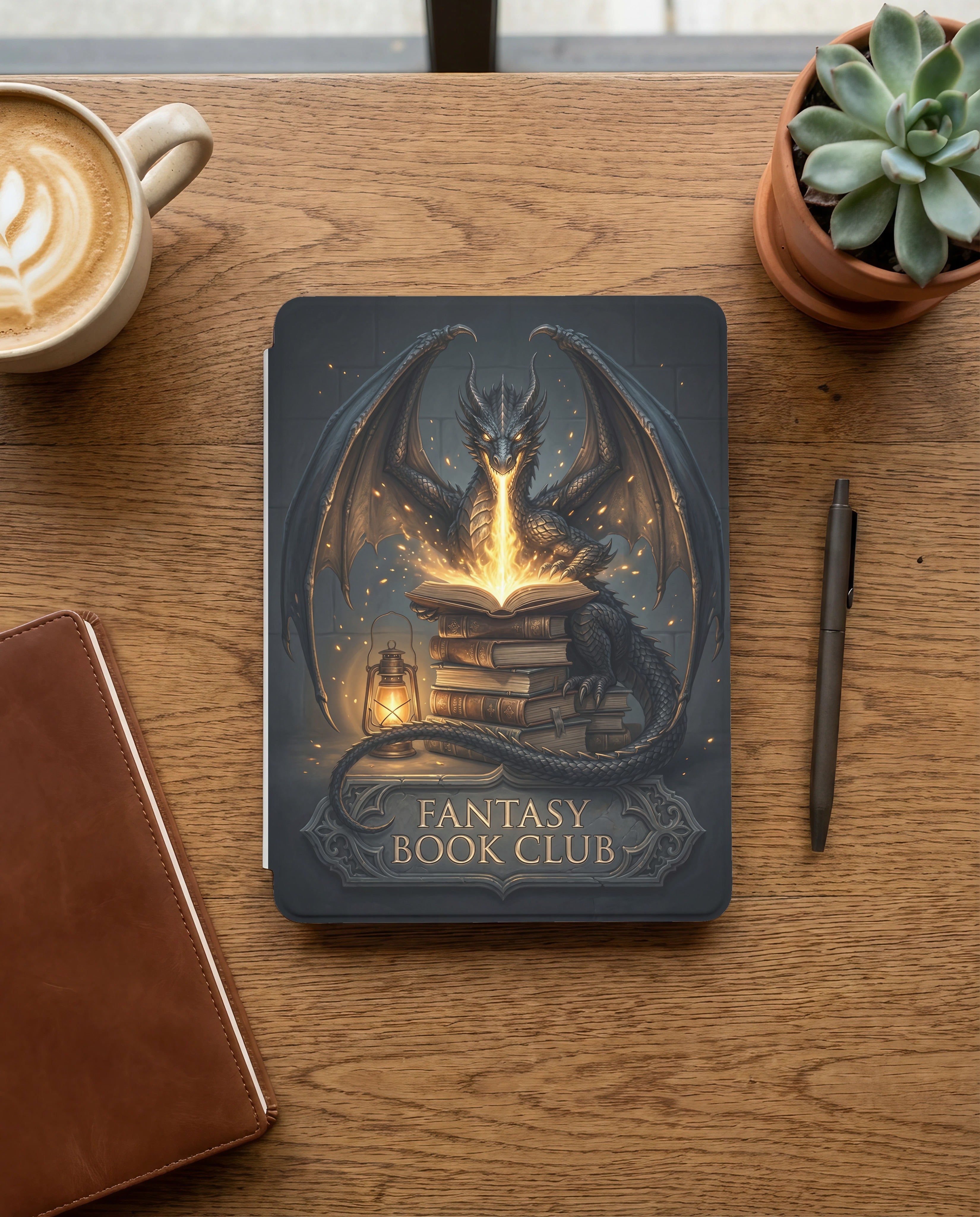Dragon Fire & Book Club Kindle Case — Fantasy Reader Gift