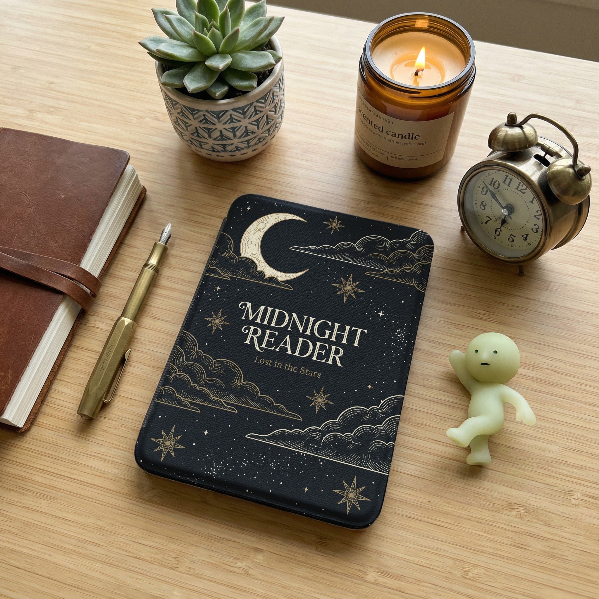 Midnight Reader Kindle Paperwhite Case — Lost in Stars Bold