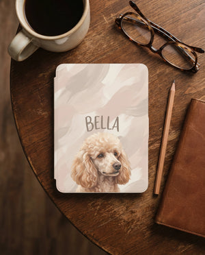 Soft Blush Personalized Pet Portrait Kindle Case