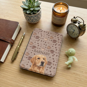 Personalized Pet Portrait Kindle Paperwhite Case - Coffee Beans Pattern