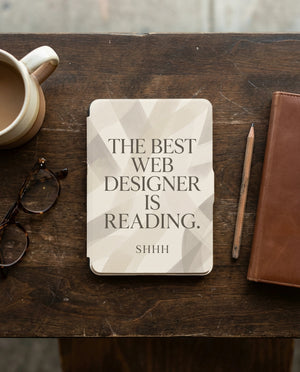 The Best Web Designer Is Reading Sarcastic Kindle Case - Creative Gift