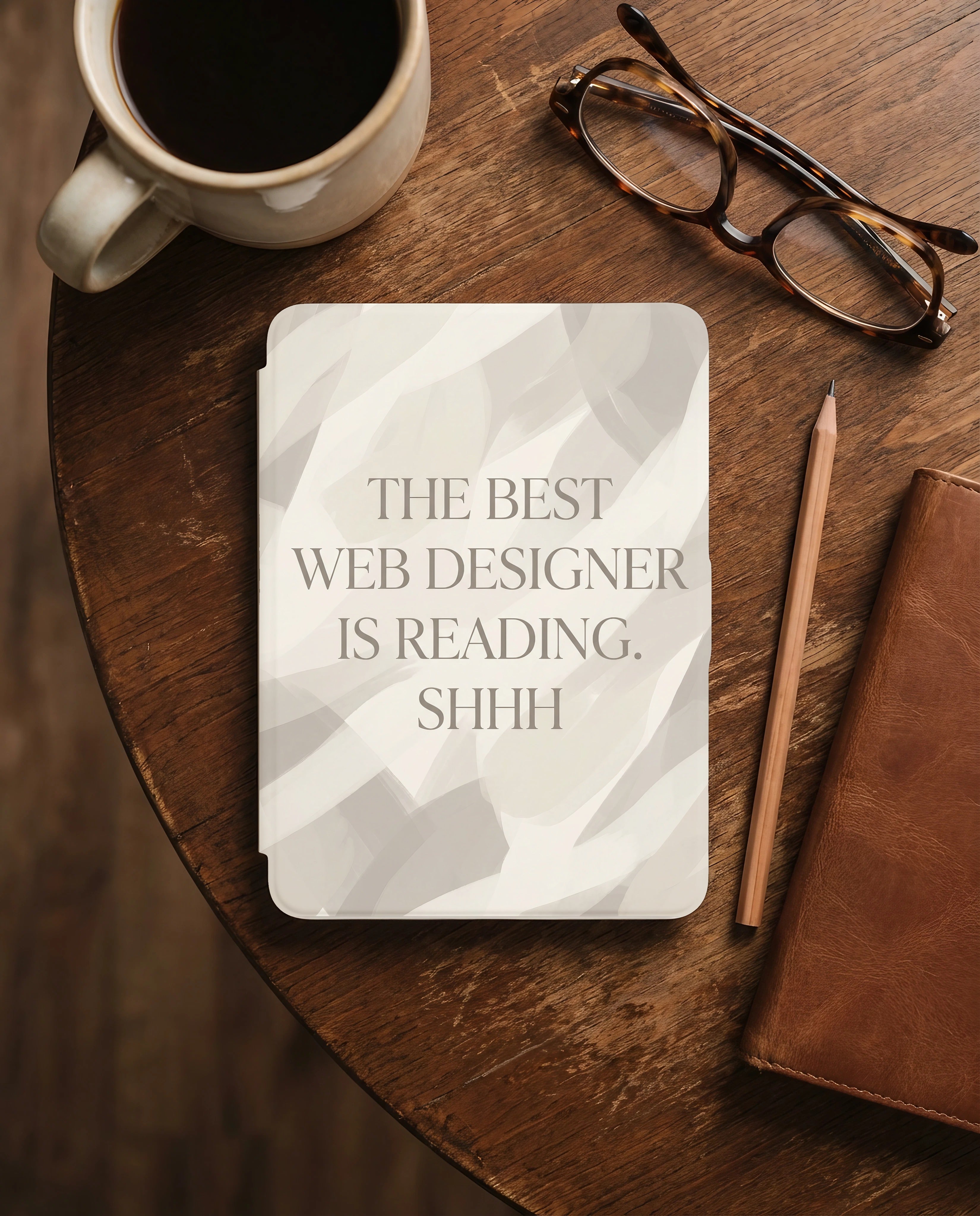 The Best Web Designer Is Reading Kindle Case - Fits Paperwhite & Colorsoft - Developer Gift