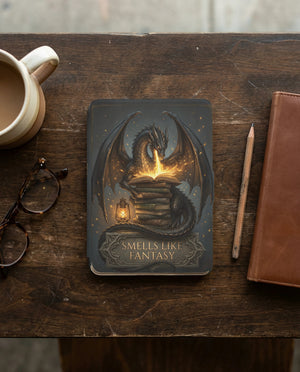 Dragon Guarding Ancient Books Kindle Case — Fantasy Lover Gift