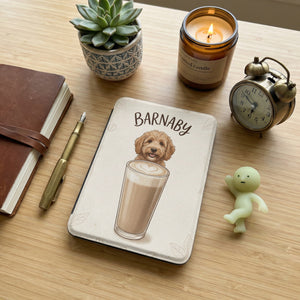 Custom Dog Portrait Kindle Case — Latte Edition