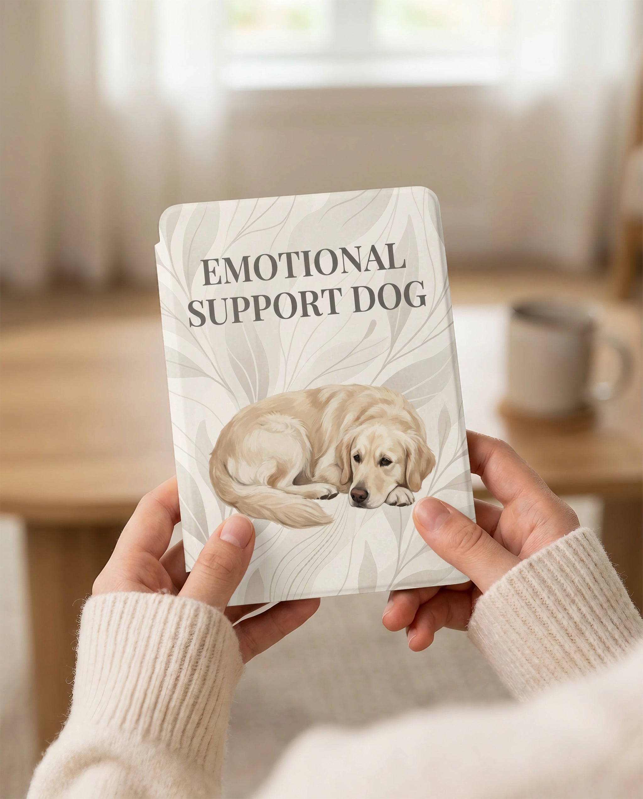 Custom 12th Gen Kindle Case - Emotional Support Dog