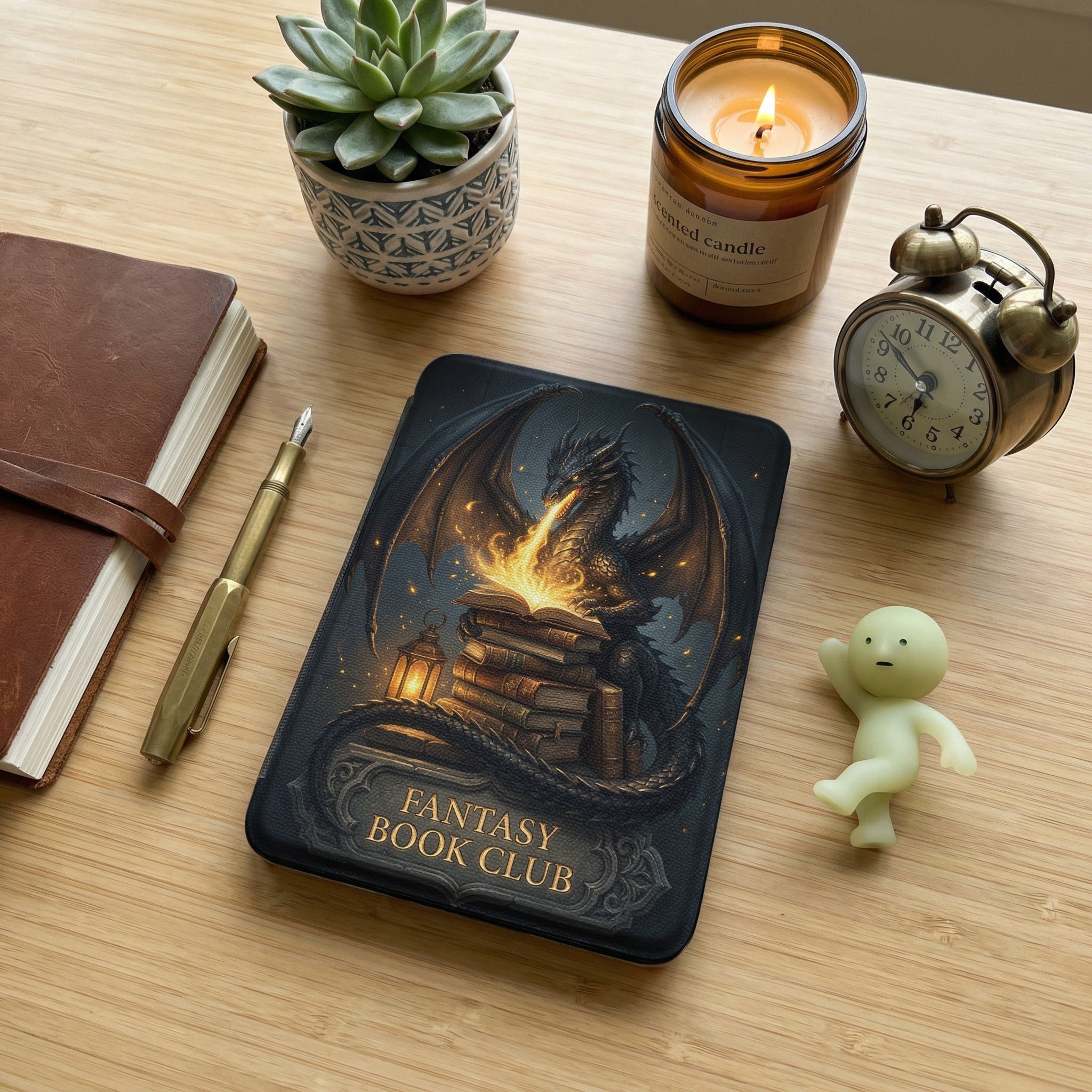 Fantasy Book Club Dragon Kindle Case — Book Lover Gift