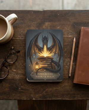 Dragon & Magical Flames Kindle Case — Fantasy Book Lover Gift